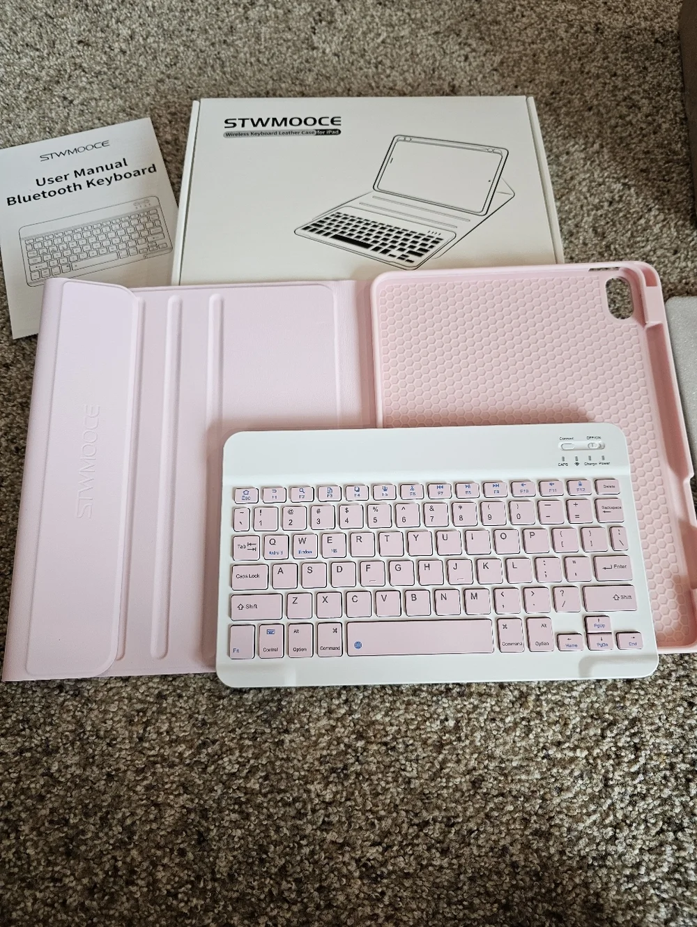 Pink Bluetooth Keyboard Case for Ipad